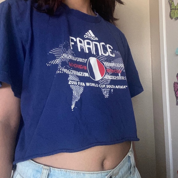 Cropped 2010 fifa World Cup France t-shirt - Picture 3 of 3